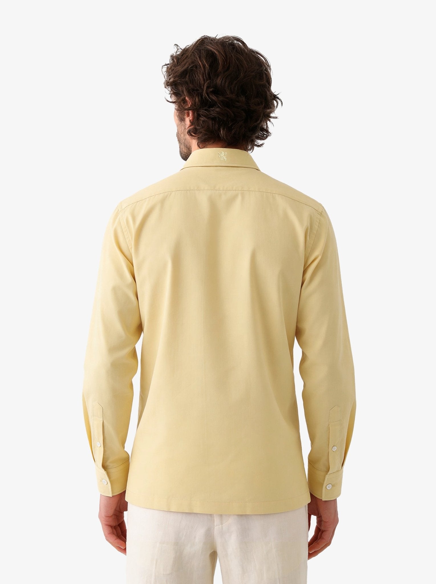 Manchester Guayabera sin Bolsas con Puño Convertible de Algodón y Poliéster - Manchester