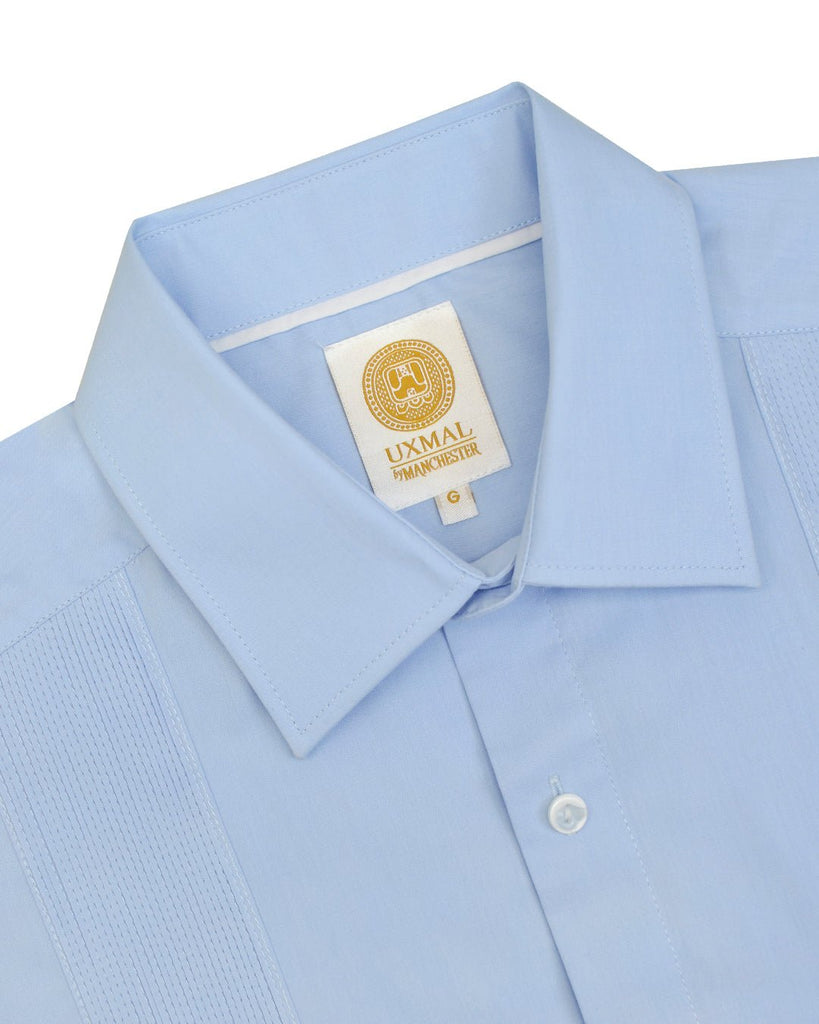 Manchester Guayabera sin Bolsas con Puño Convertible de Algodón y Poliéster - Manchester