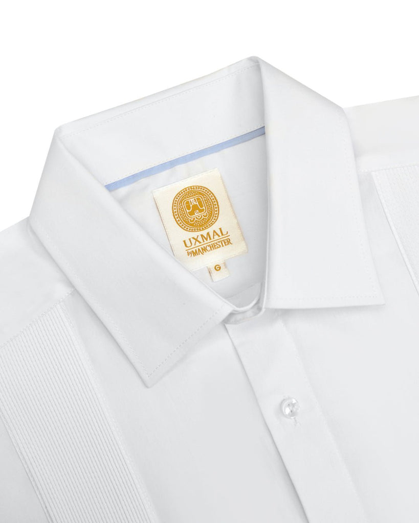 Manchester Guayabera sin Bolsas con Puño Convertible de Algodón y Poliéster - Manchester