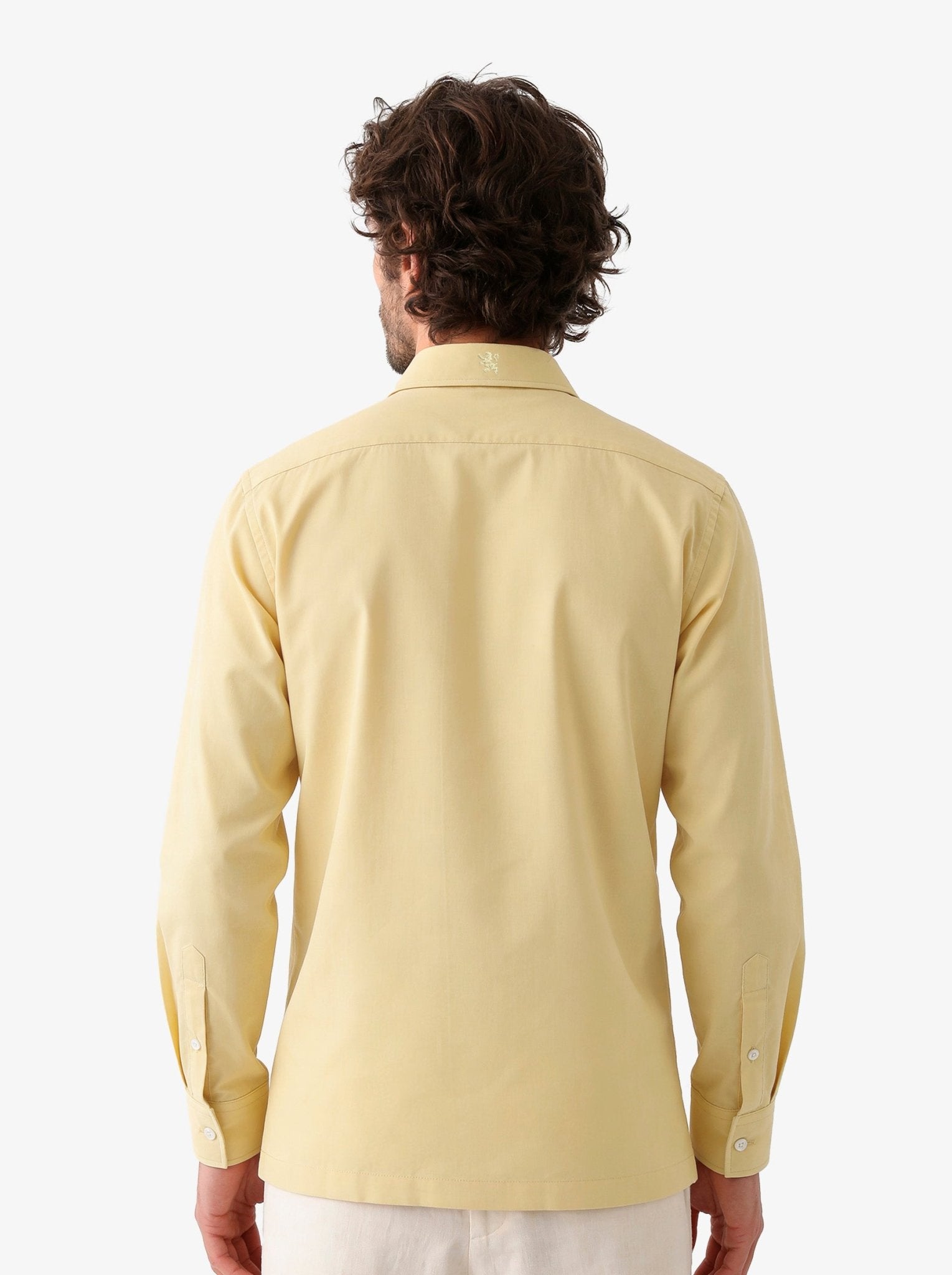 Manchester Guayabera sin Bolsas con Puño Convertible de Algodón y Poliéster - Manchester