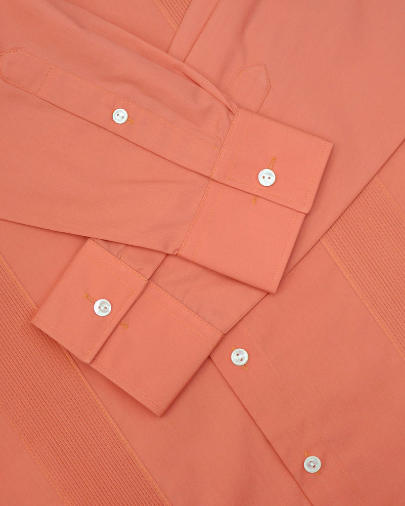 Manchester Guayabera sin Bolsas con Puño Convertible de Algodón y Poliéster - Manchester