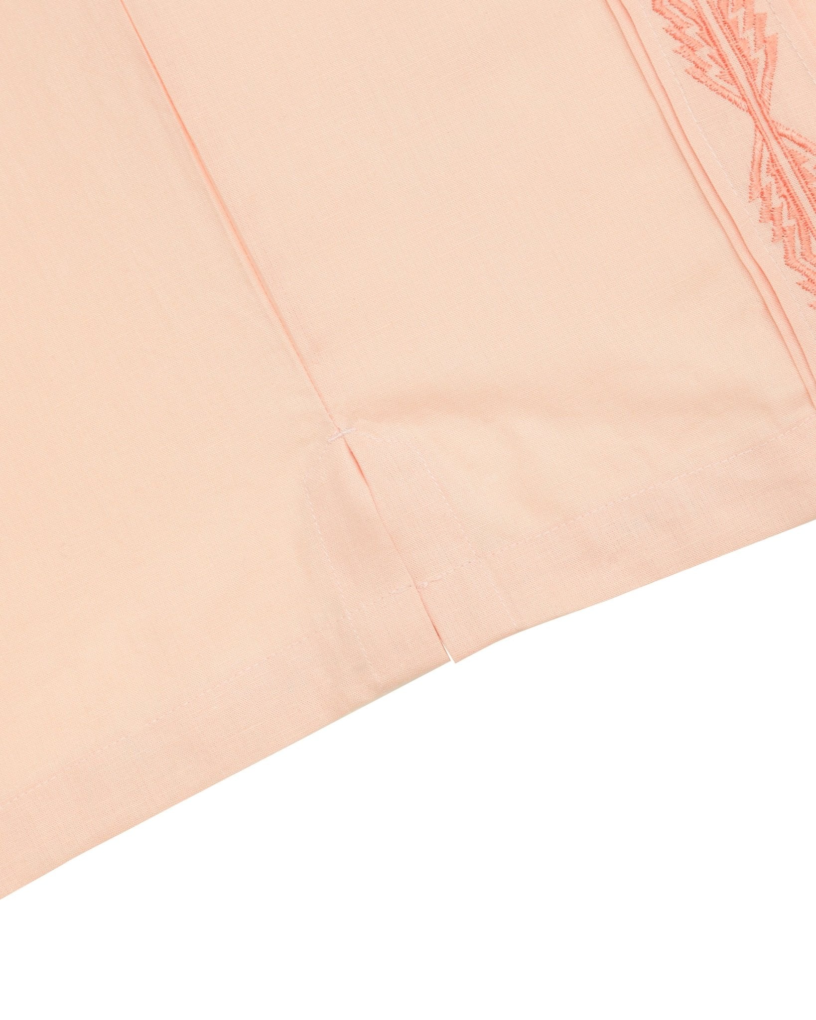 Manchester Guayabera Sin Bolsas Lino Bordado Artesanal - Manga Corta - Manchester