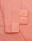 Manchester Guayabera sin Bolsas Slim Fit con Puño Convertible de Lino - Manchester