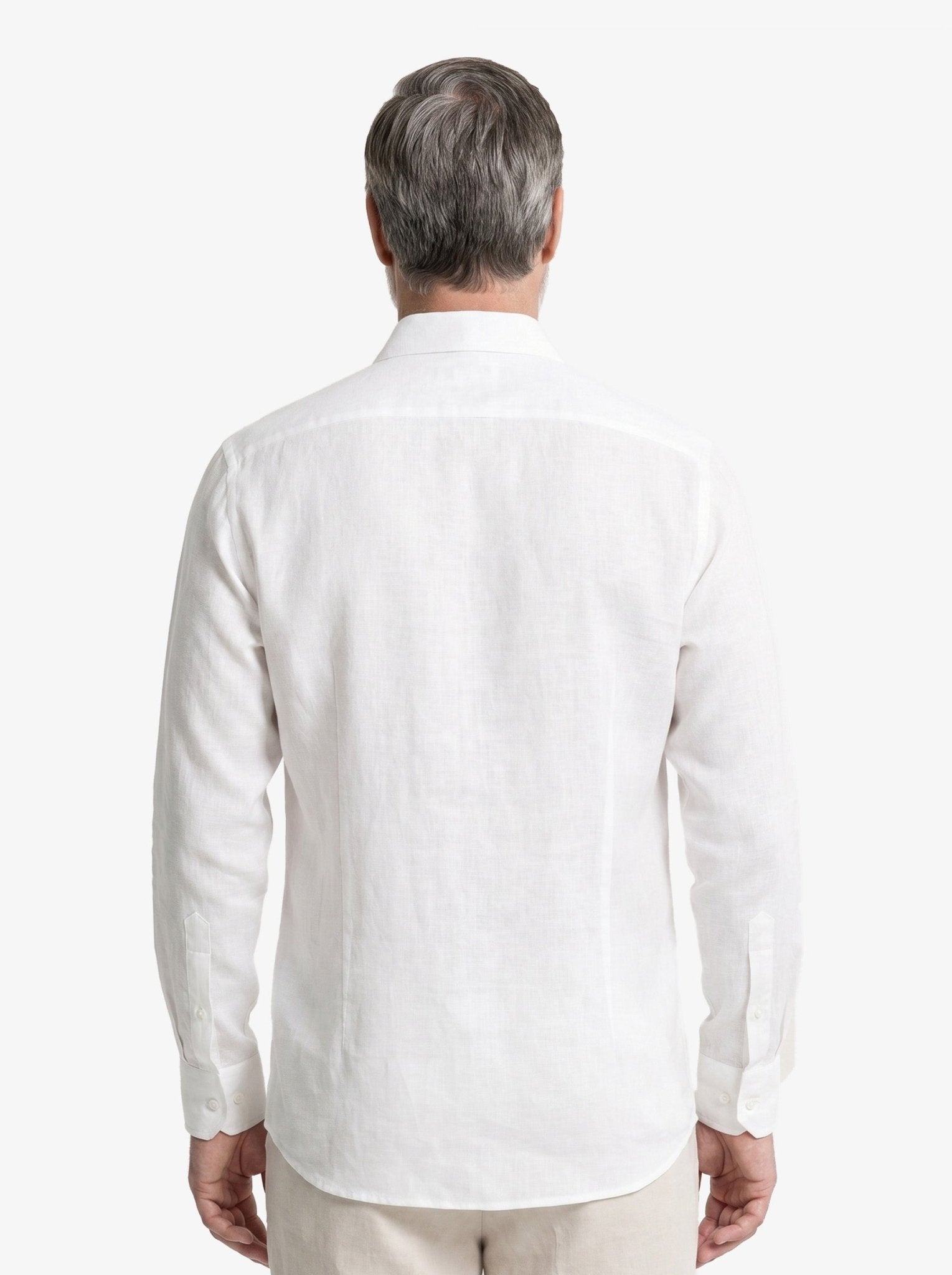 Manchester Guayabera sin Bolsas Slim Fit con Puño Convertible de Lino - Manchester