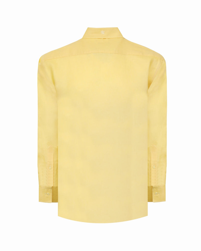 Manchester Guayabera sin Bolsas Slim Fit con Puño Convertible de Lino - Manchester