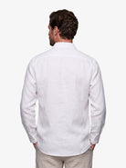 Manchester Guayabera sin Bolsas Slim Fit con Puño Convertible de Lino - Manchester