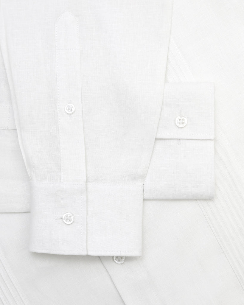 Manchester Guayabera sin Bolsas Slim Fit con Puño Convertible de Lino - Manchester