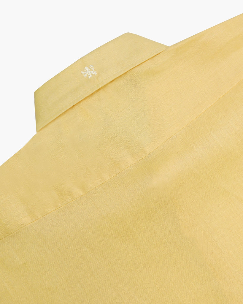 Manchester Guayabera sin Bolsas Slim Fit con Puño Convertible de Lino - Manchester