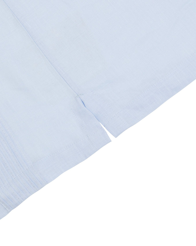 Manchester Guayabera sin Bolsas Slim Fit con Puño Convertible de Lino - Manchester