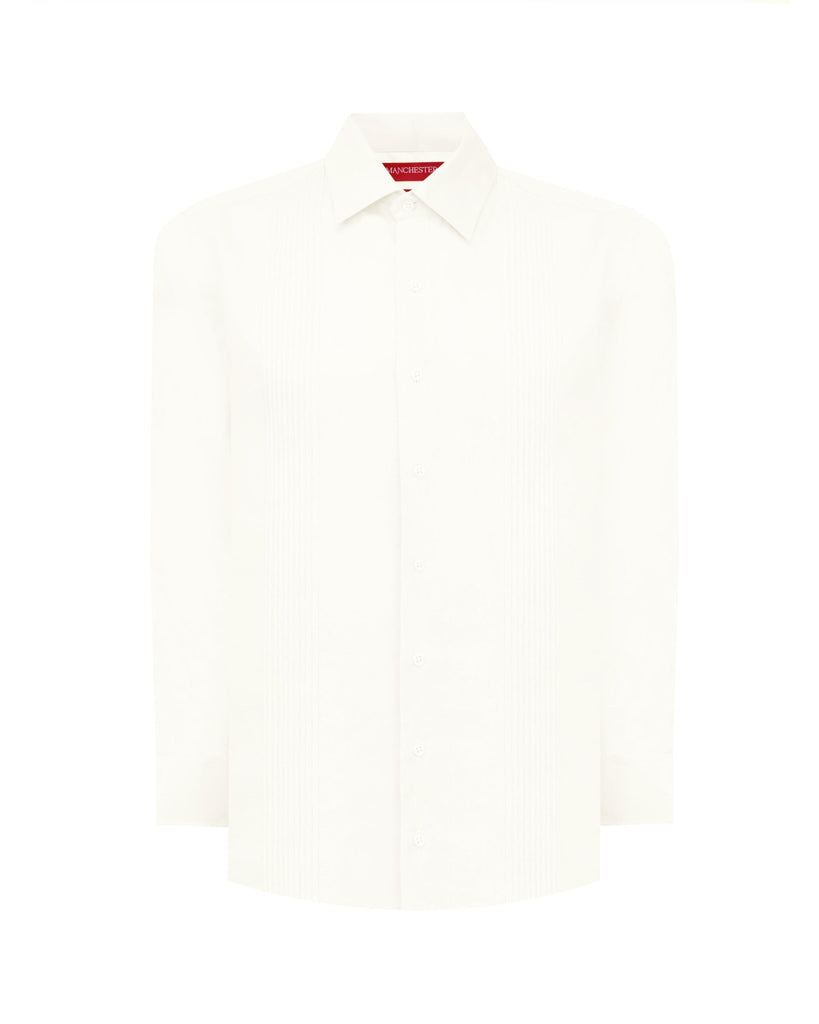 Manchester Guayabera sin Bolsas Slim Fit con Puño Convertible de Lino - Manchester