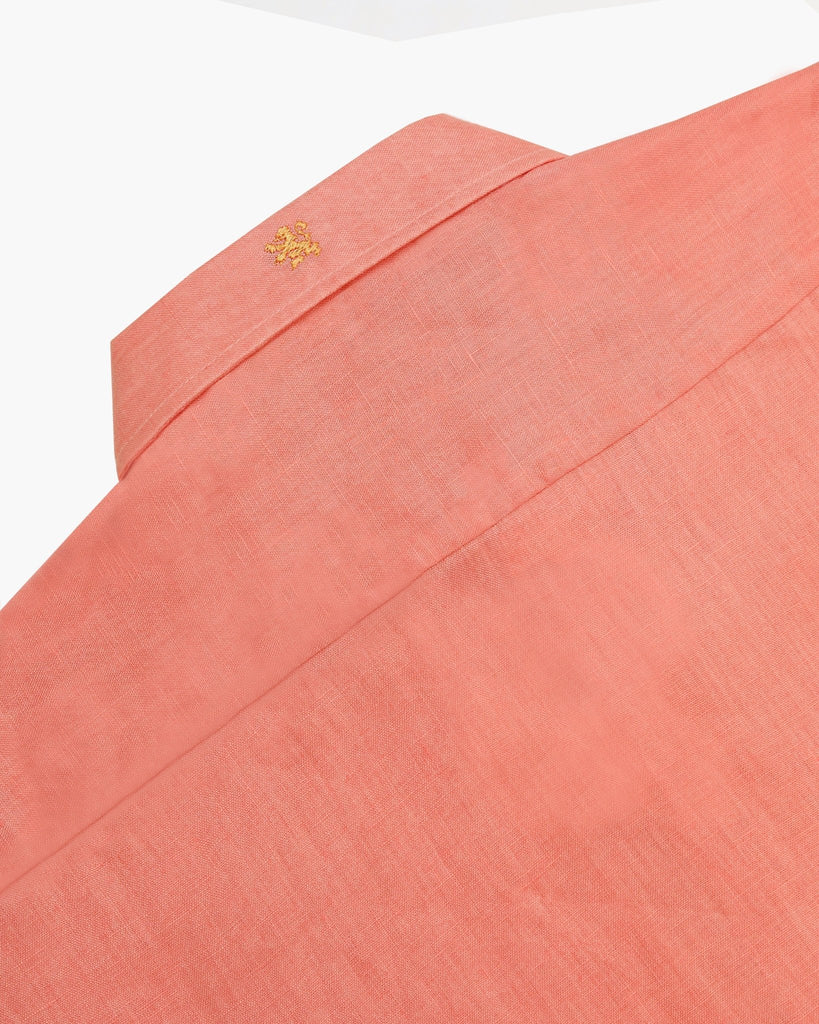 Manchester Guayabera sin Bolsas Slim Fit con Puño Convertible de Lino - Manchester