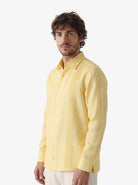 Manchester Guayabera sin Bolsas Slim Fit con Puño Convertible de Lino - Manchester