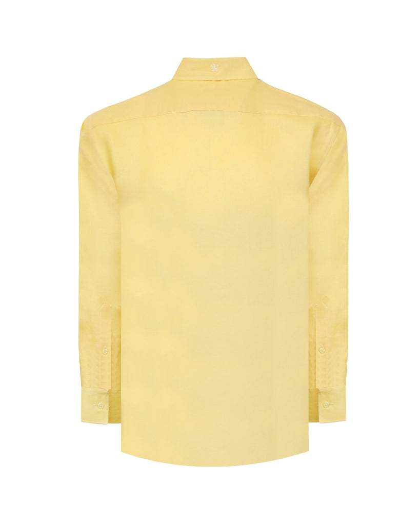 Manchester Guayabera sin Bolsas Slim Fit con Puño Convertible de Lino - Manchester