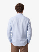 Manchester Guayabera sin Bolsas Slim Fit con Puño Convertible de Lino - Manchester