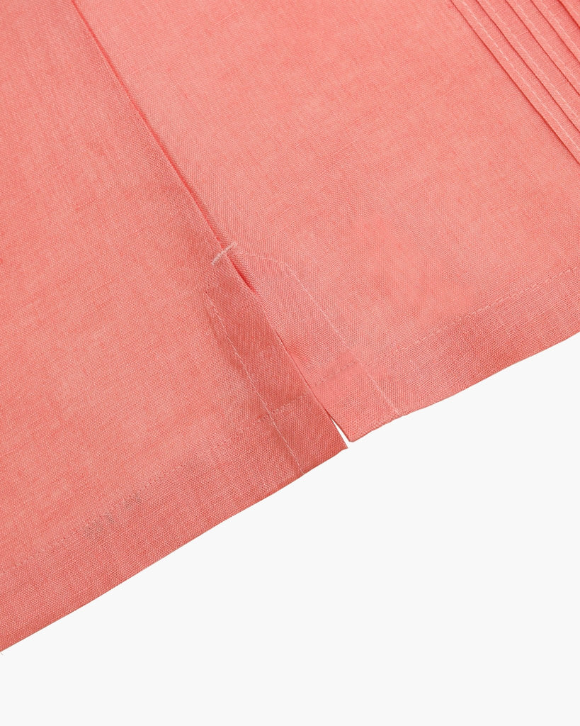 Manchester Guayabera sin Bolsas Slim Fit con Puño Convertible de Lino - Manchester