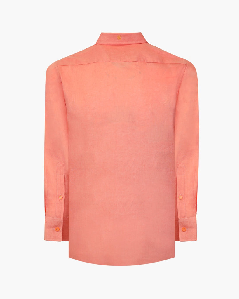 Manchester Guayabera sin Bolsas Slim Fit con Puño Convertible de Lino - Manchester