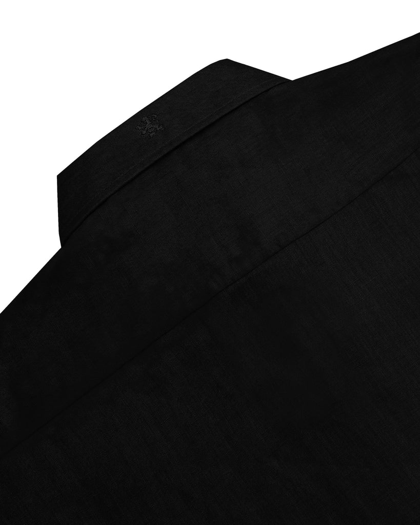 Manchester Guayabera sin Bolsas Slim Fit con Puño Convertible de Lino - Manchester