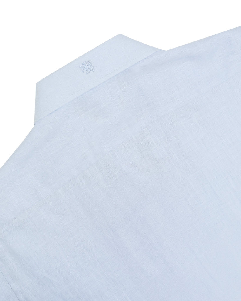 Manchester Guayabera sin Bolsas Slim Fit con Puño Convertible de Lino - Manchester