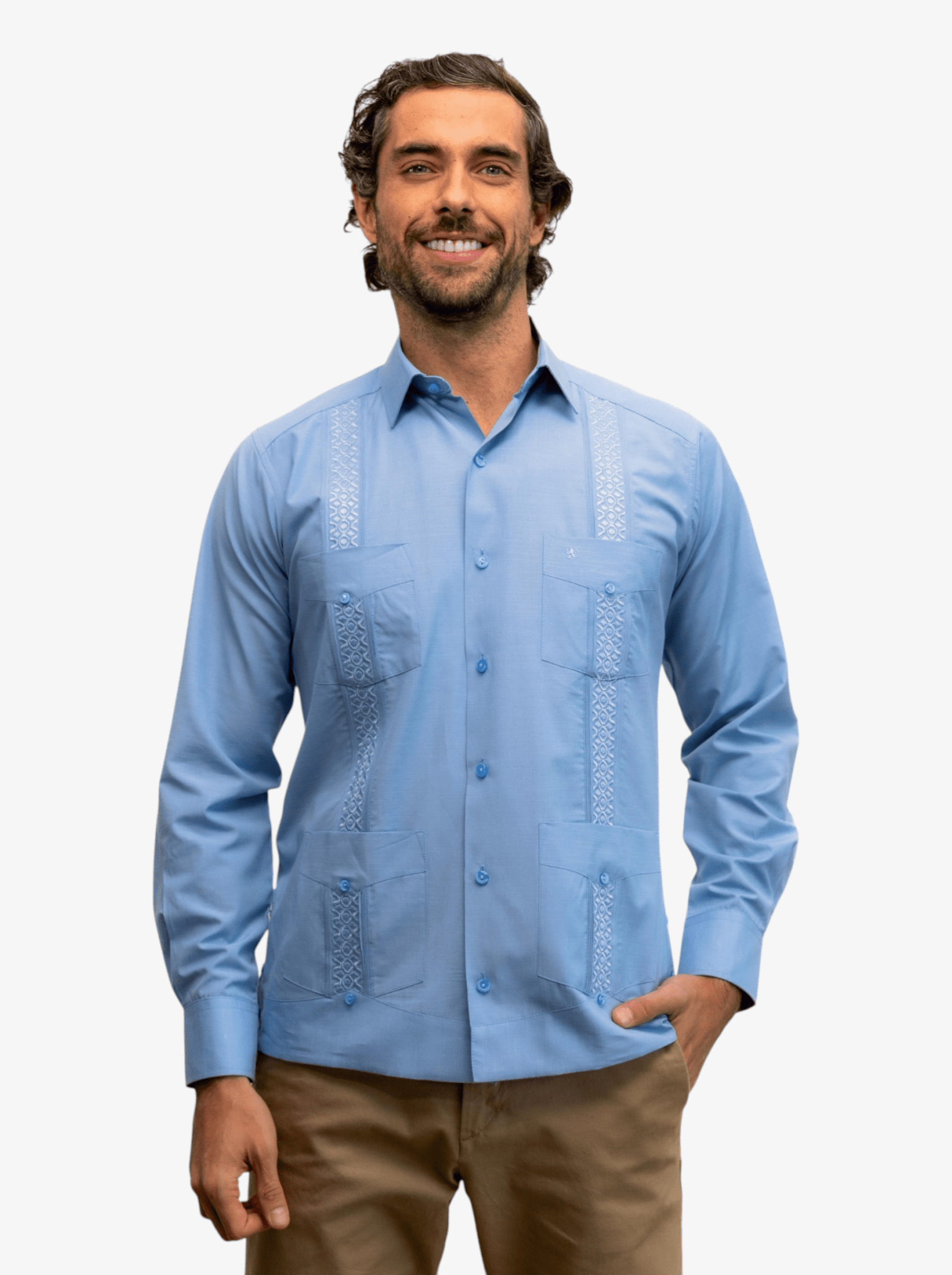 Manchester Guayabera Slim Fit Algodón-Poliéster - Manchester