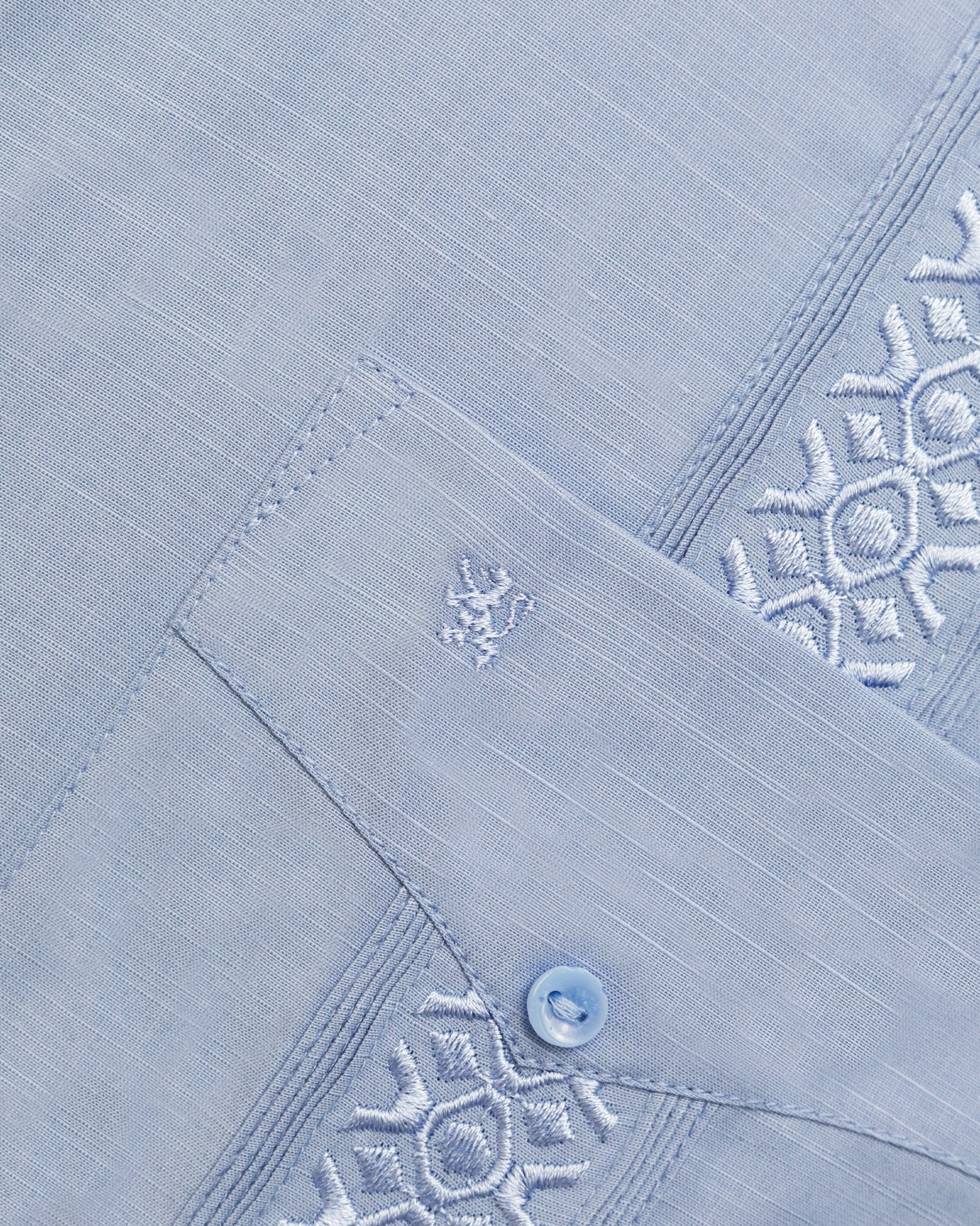 Manchester Guayabera Slim Fit Algodón - Poliéster - Manchester
