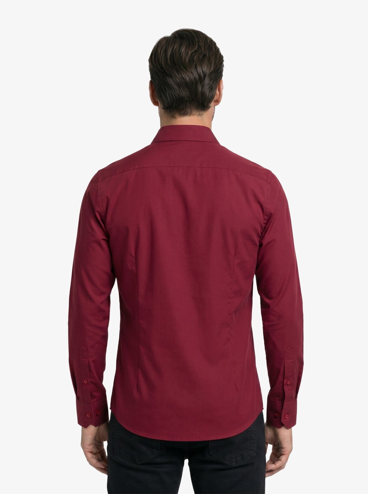 Manchester Guayabera Slim Fit Sin Bolsas Alforzas Bordado Elegante - Manchester