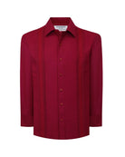 Manchester Guayabera Slim Fit Sin Bolsas Alforzas Bordado Elegante - Manchester