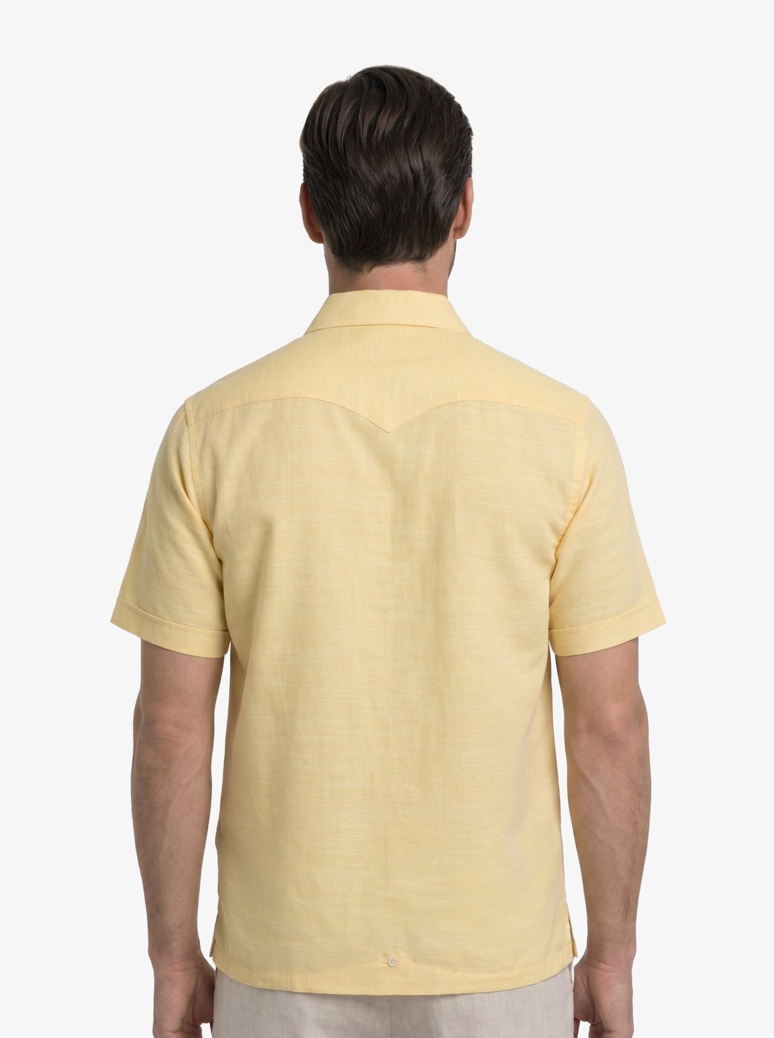 Manchester Guayabera Tradicional Alforzas Bordado Vertical - Manchester