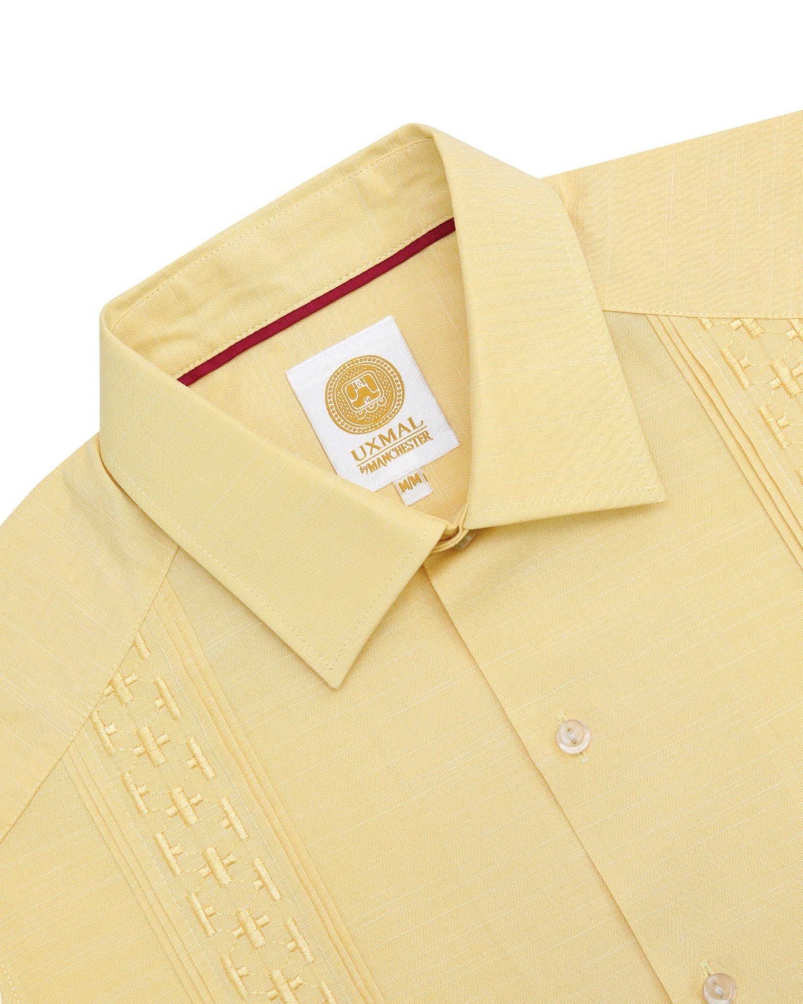 Manchester Guayabera Tradicional Alforzas Bordado Vertical - Manchester