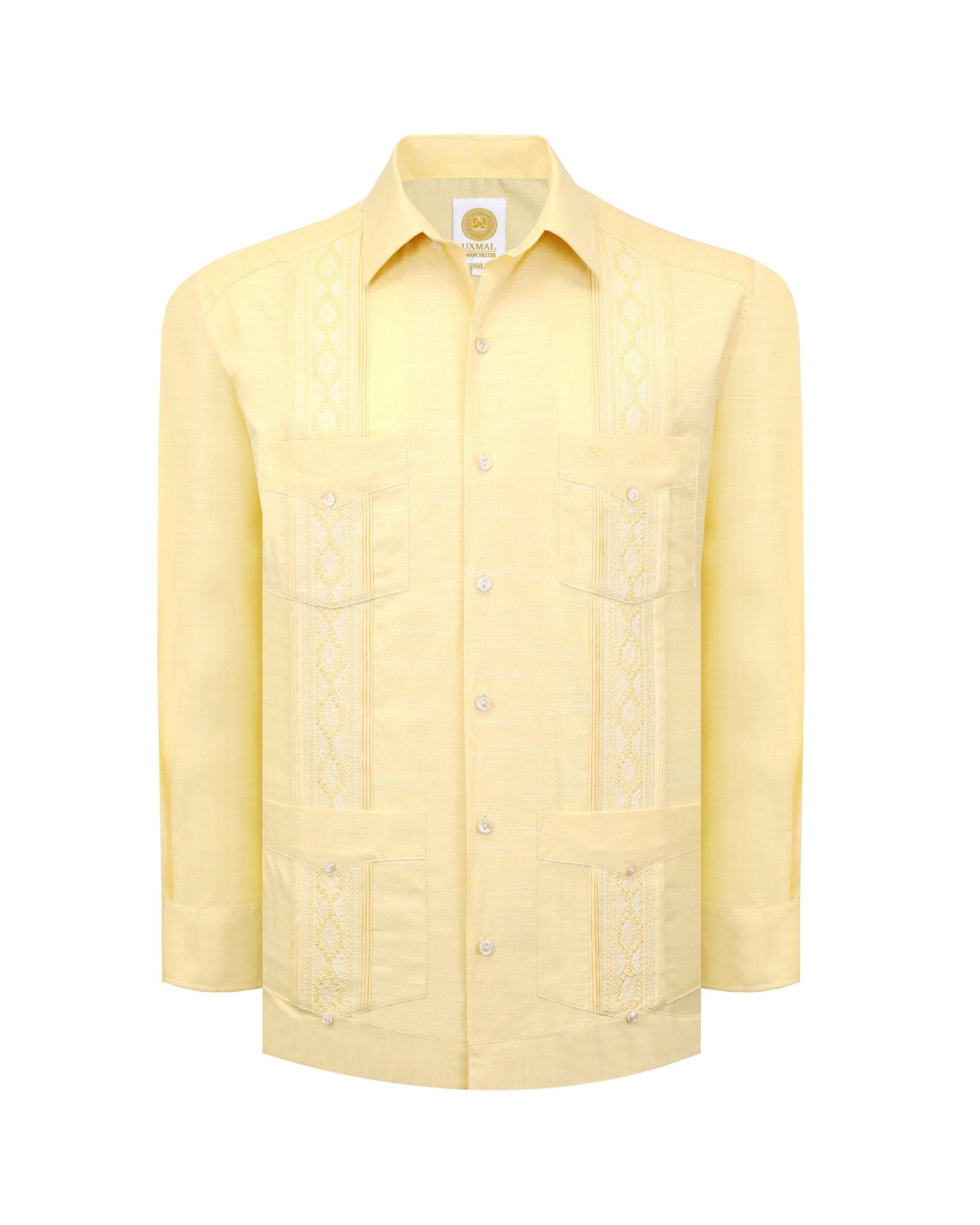 Manchester Guayabera Tradicional Alforzas Finas y Bordado - Manchester