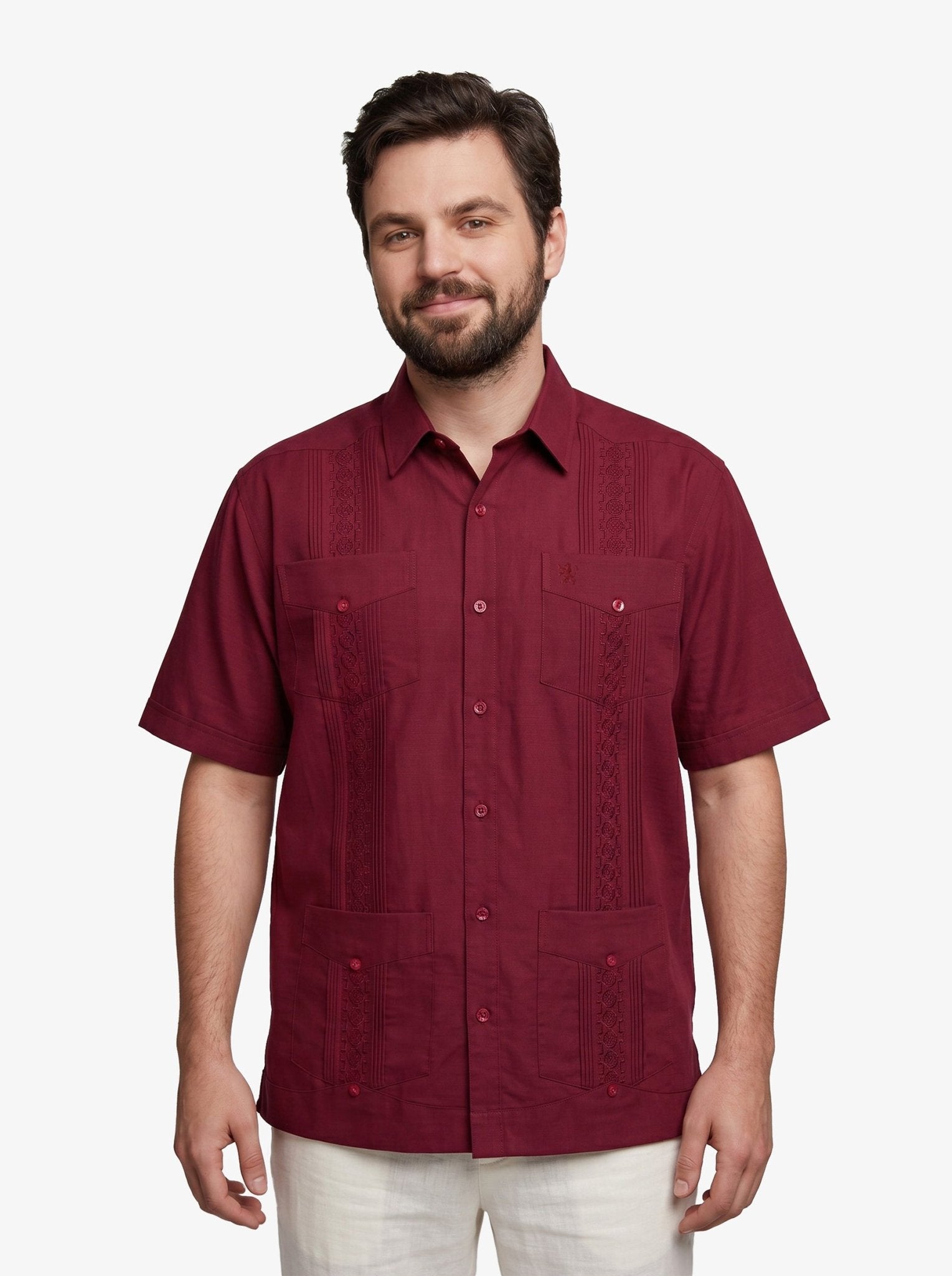 Manchester Guayabera Tradicional Big And Tall - Manga Corta - Manchester