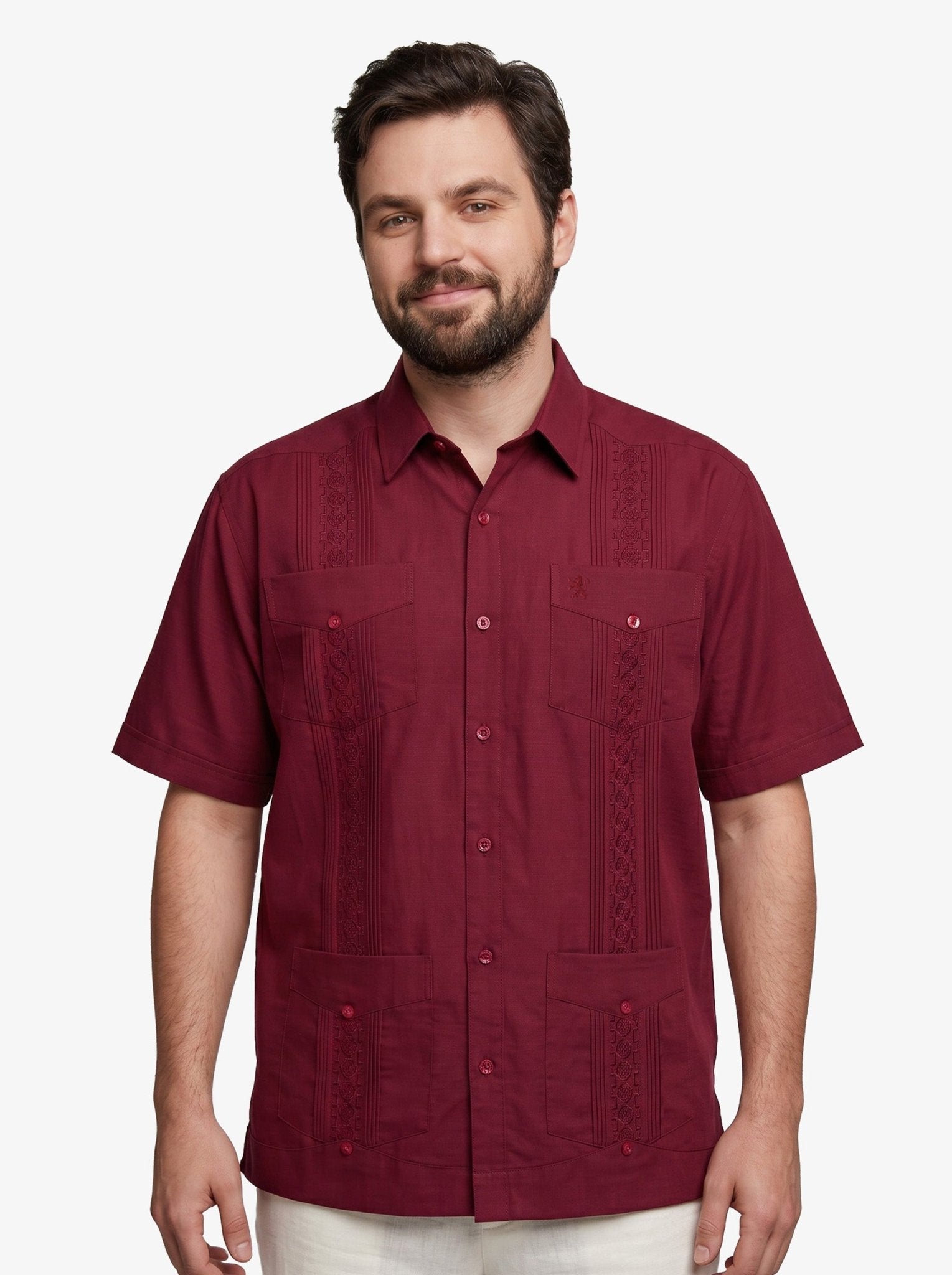 Manchester Guayabera Tradicional Big And Tall - Manga Corta - Manchester