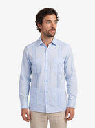Manchester Guayabera Tradicional Cuatro Bolsas Caribe Esencial - Manga Larga - Manchester