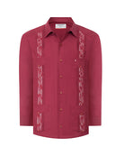 Manchester Guayabera Tradicional Slim Fit Alforzas Bordado - Manchester