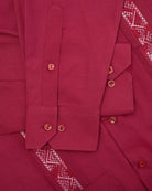 Manchester Guayabera Tradicional Slim Fit Alforzas Bordado - Manchester