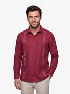 Manchester Guayabera Tradicional Slim Fit Alforzas Bordado - Manchester
