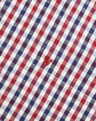 Manchester Junior Camisa Casual Gingham Button Down - Manga Larga - Manchester
