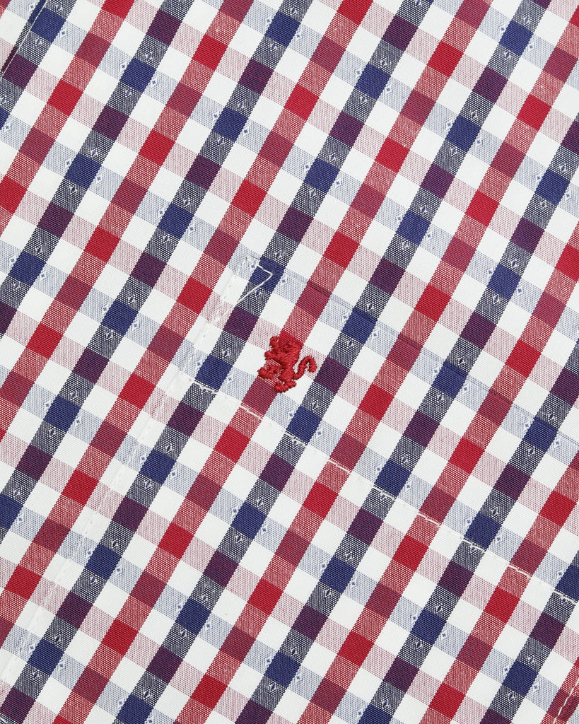 Manchester Junior Camisa Casual Gingham Button Down - Manga Larga - Manchester