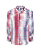 Manchester Junior Camisa Casual Gingham Button Down - Manga Larga - Manchester
