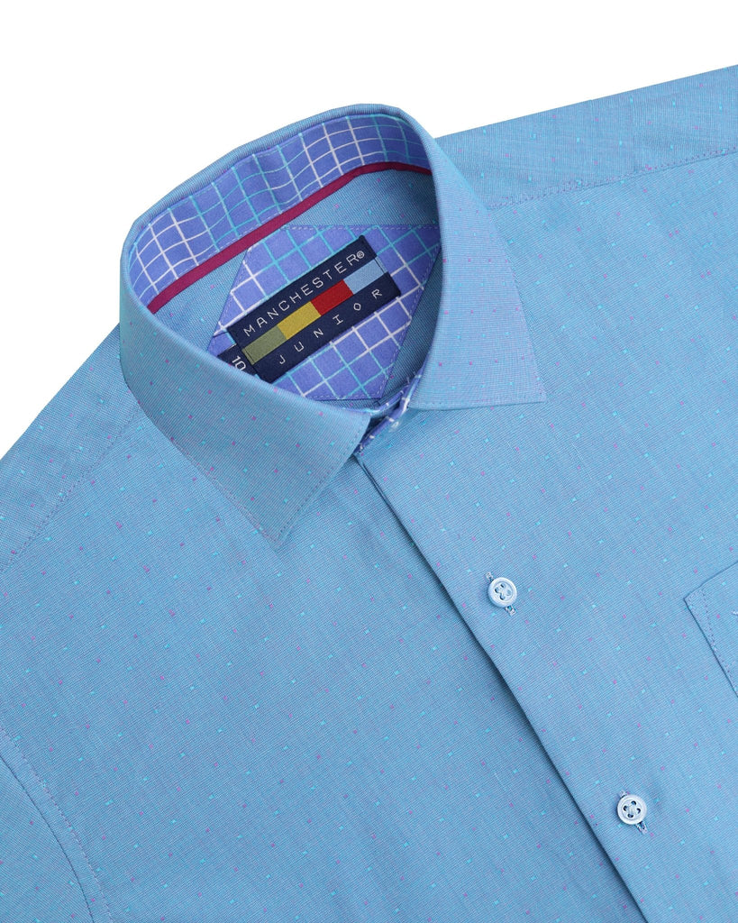 Manchester Junior Camisa de Vestir Mezcla de Algodón - Manga Larga - Manchester