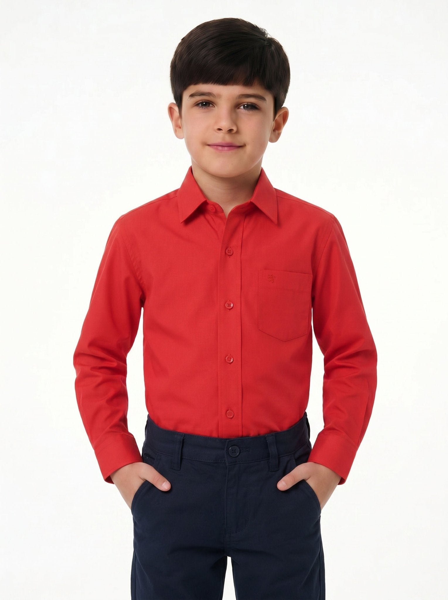 Manchester Junior Camisa de Vestir: Regular Fit Cuello Roma - Manchester