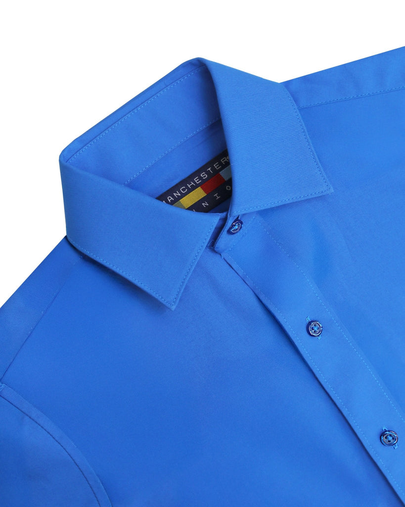 Manchester Junior Camisa de Vestir: Regular Fit Cuello Roma - Manchester