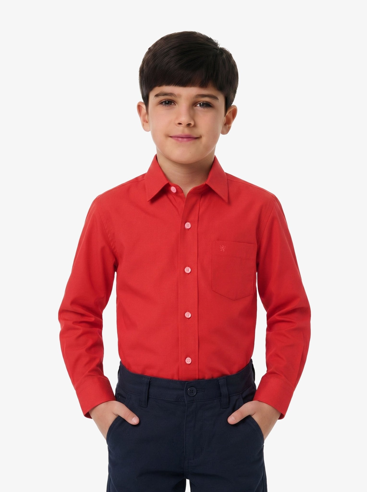 Manchester Junior Camisa de Vestir: Regular Fit Cuello Roma - Manchester
