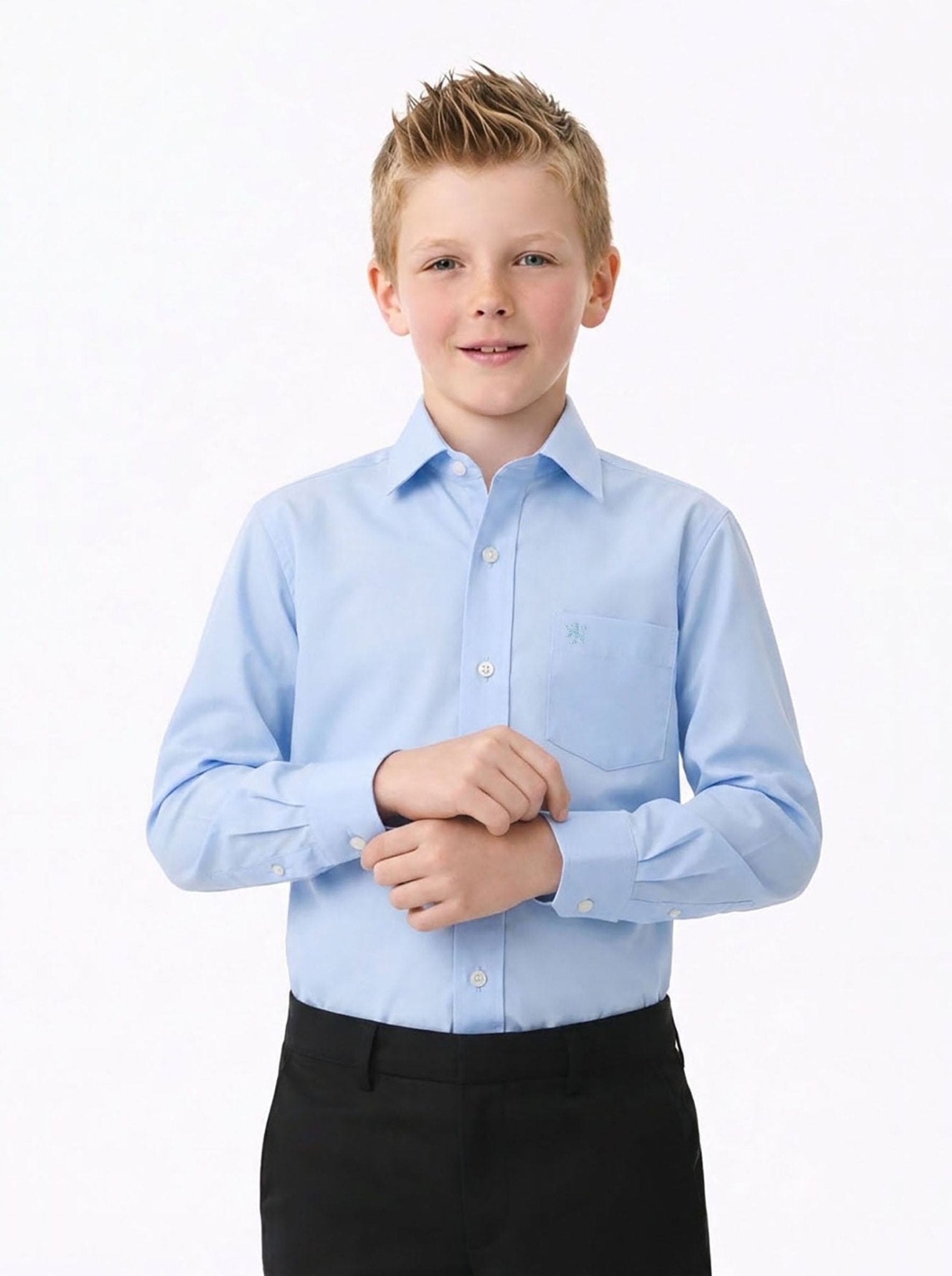 Manchester Junior Camisa de Vestir: Regular Fit Cuello Roma - Manchester