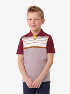 Manchester Junior Camisa Polo en Algodón Puro Manga Corta color vino para niño