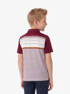 Manchester Junior Camisa Polo en Algodón Puro Manga Corta color vino para niño