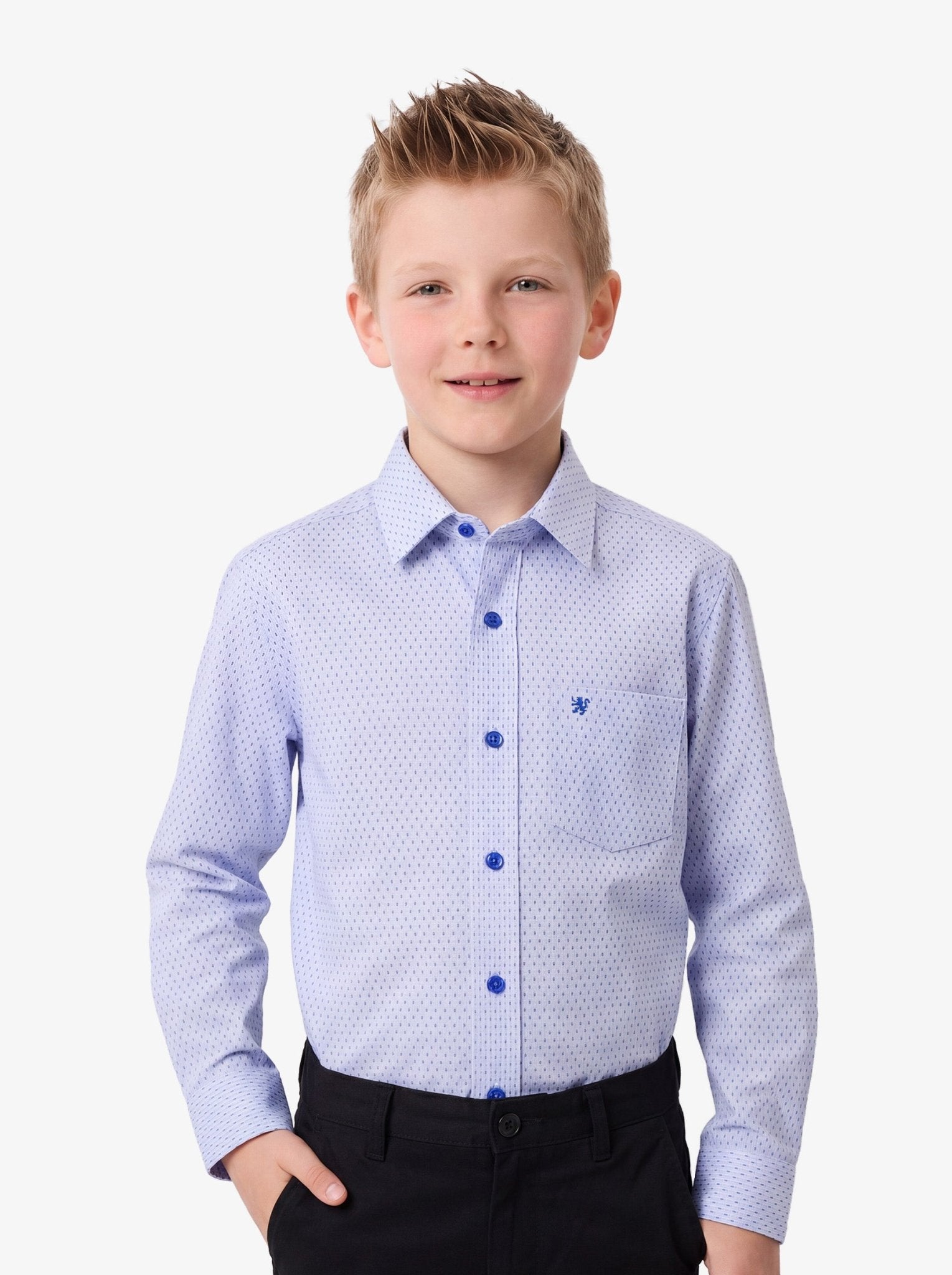 Manchester Junior Camisa Vestir Manga Larga Lisa - Manchester