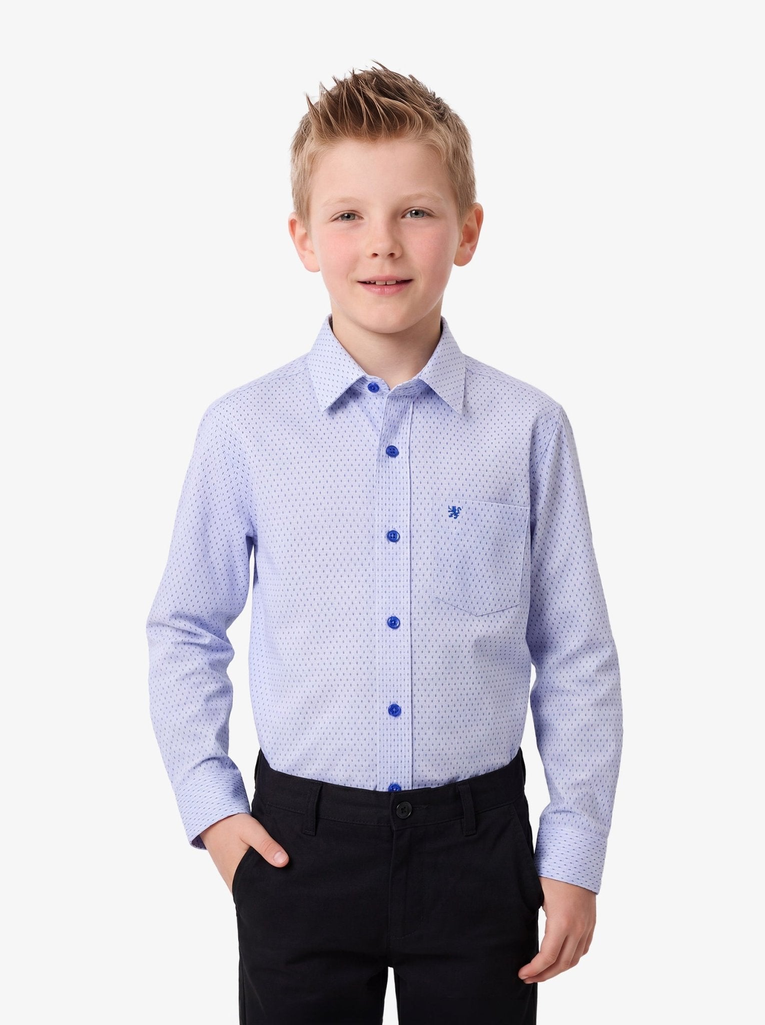 Manchester Junior Camisa Vestir Manga Larga Lisa - Manchester