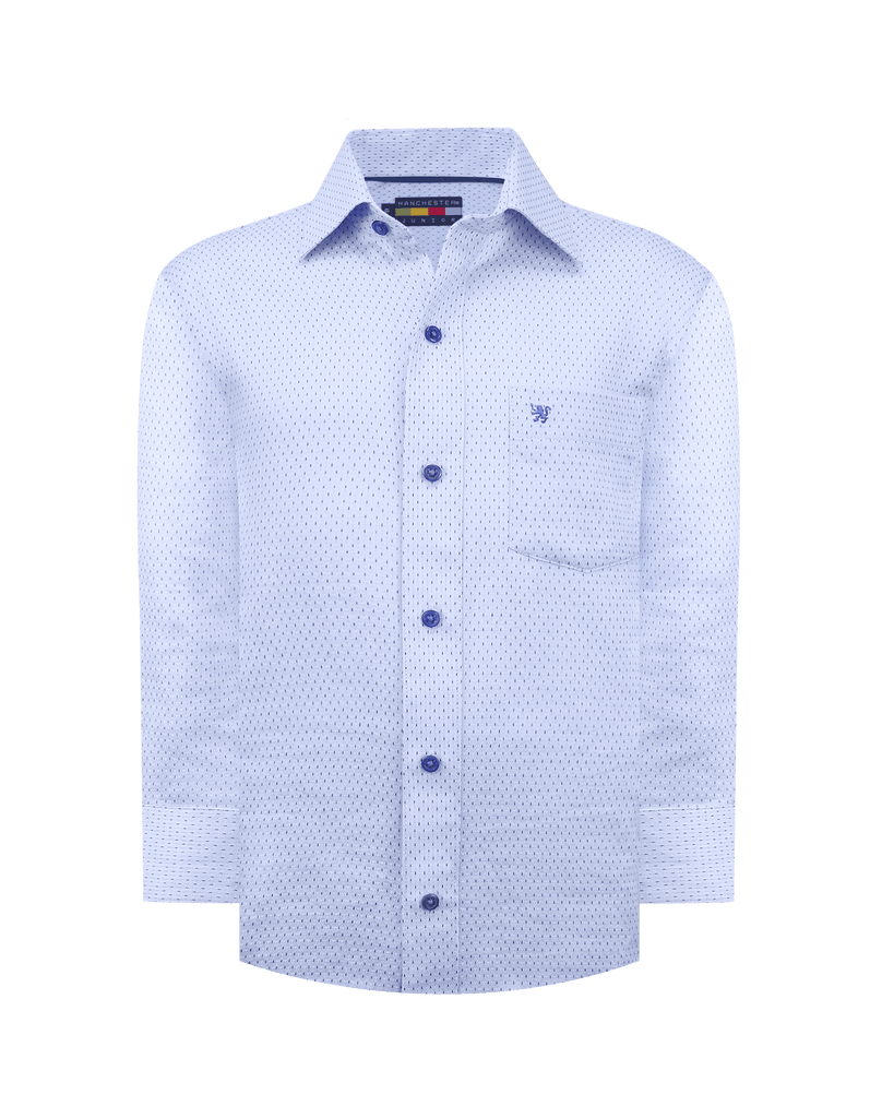 Manchester Junior Camisa Vestir Manga Larga Lisa - Manchester