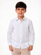 Manchester Junior Guayabera 100% Lino - Manga Larga - Manchester