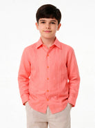 Manchester Junior Guayabera 100% Lino - Manga Larga - Manchester